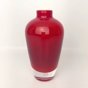Red Glass Bud Vase